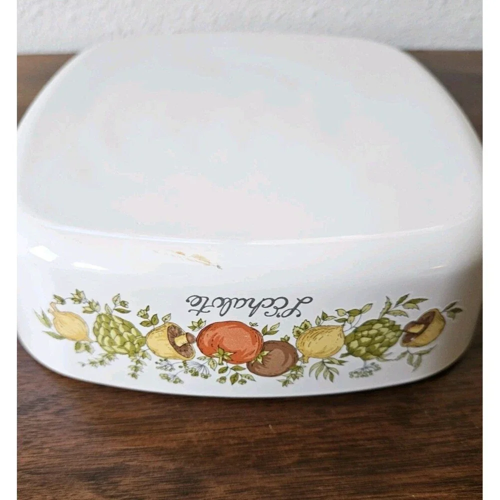 Vintage Corning Ware L' Echolate 1 Quart Corning Ware Casserole Dish with Lid
